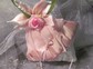 R017 Ringkissen  rosa Strass und Lilie